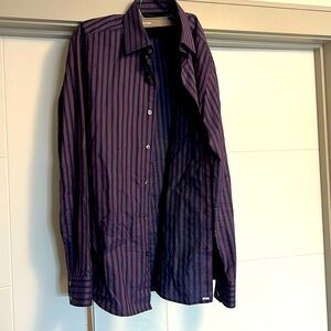 Boss stripped button up shirt